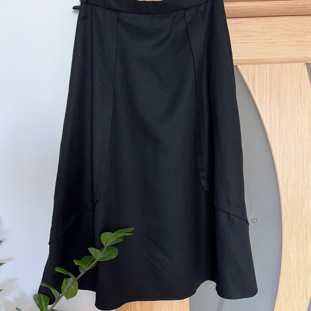 Givenchy vintage black formal classic wool skirt size